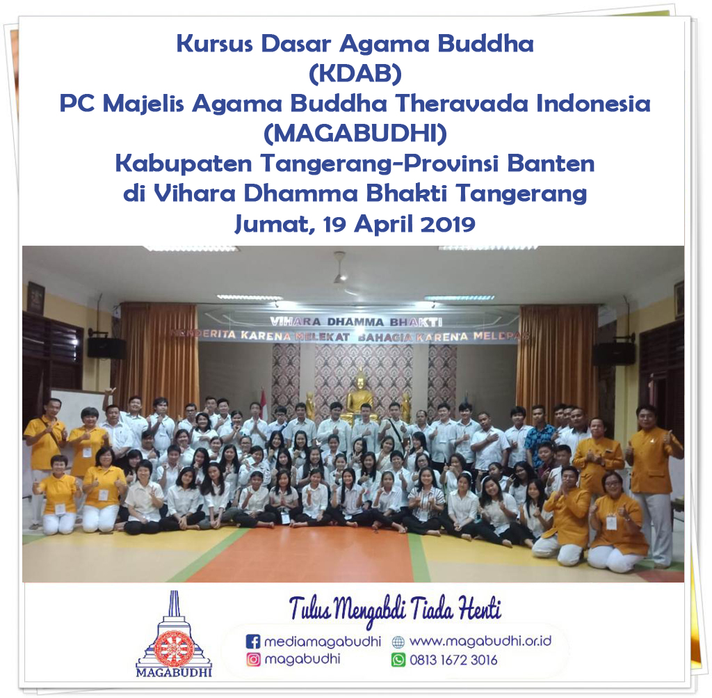 Kaum Muda Buddhis Tangerang dengan Antausias mengikuti Kursus Dasar Agama Buddha